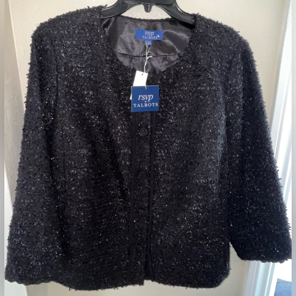 Talbots Textured Black Blazer